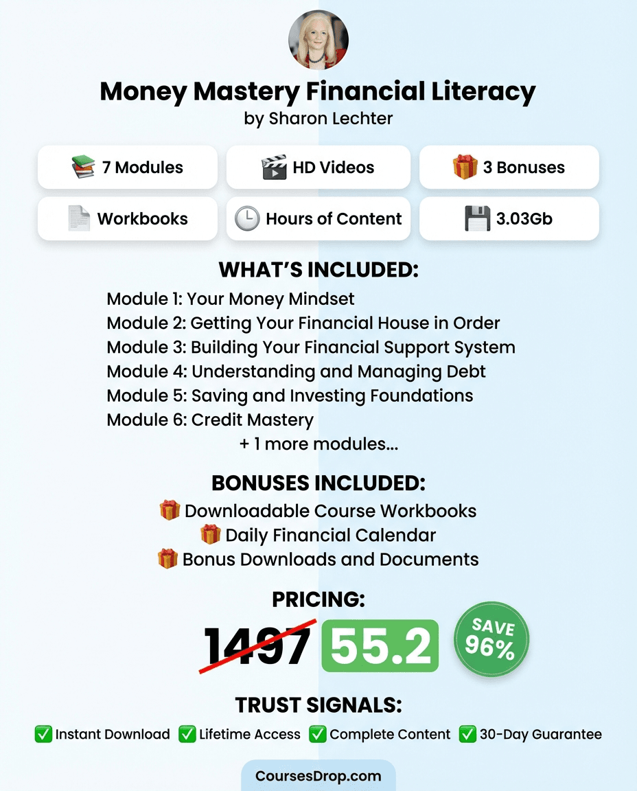Money Mastery Financial Literacy infographic