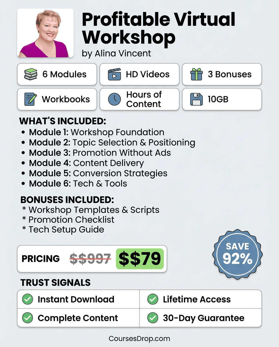 Profitable Virtual Workshop infographic